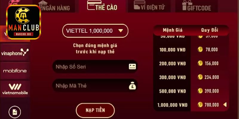 Nạp tiền ManClub nhờ vào công nghệ SSL tiên tiến